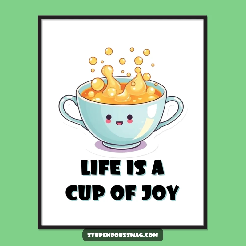 Free Printable Teacup Wall Art: Overflowing Bubbly Delight for Your Decor!