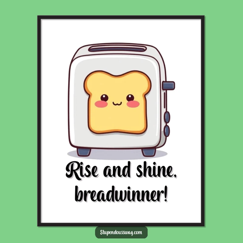 Free Printable Wall Art: Funny Toast Stuck in Toaster, Hilarious Downloadable Art for Your Kitchen