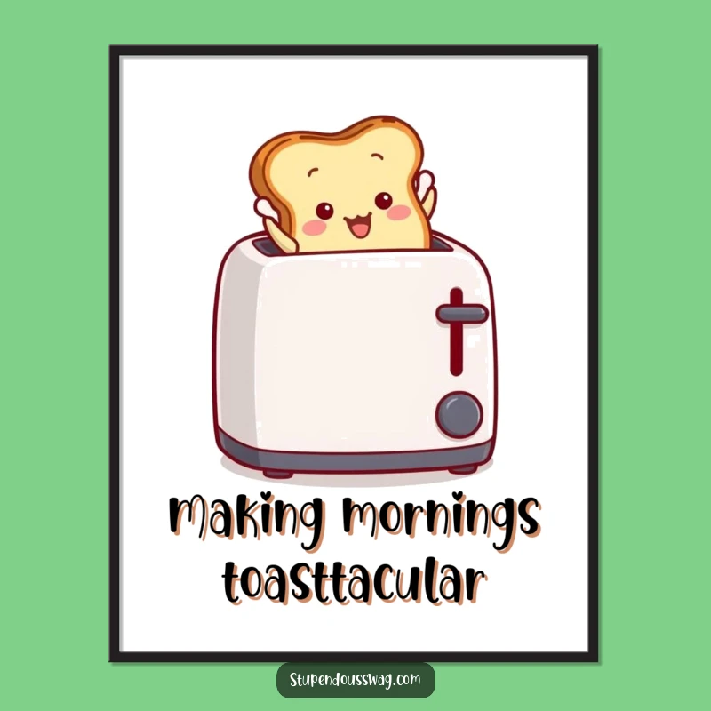 Free Printable Toast Wall Art: Dramatic Leaping Toast for Funny Decor!