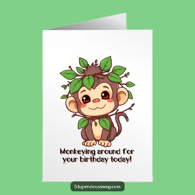 Free Printable Birthday Card: Monkey Disguise Fun Downloadable Gift