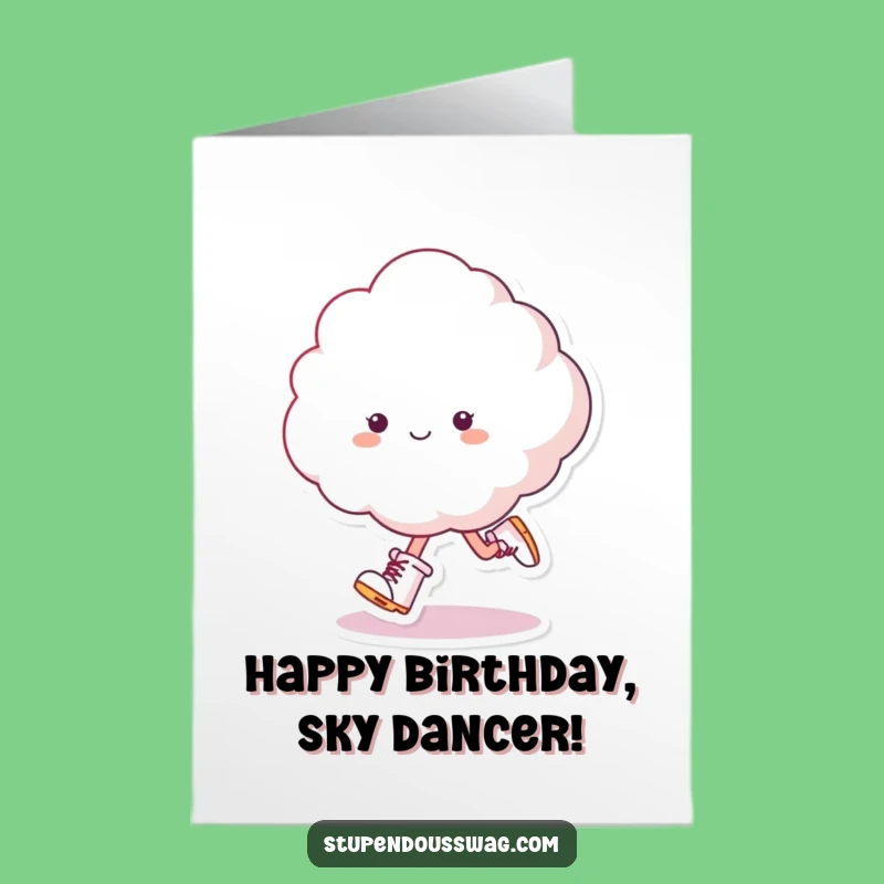 Free Printable Birthday Card: Skipping Cloud Boots, Joyful Downloadable Gift