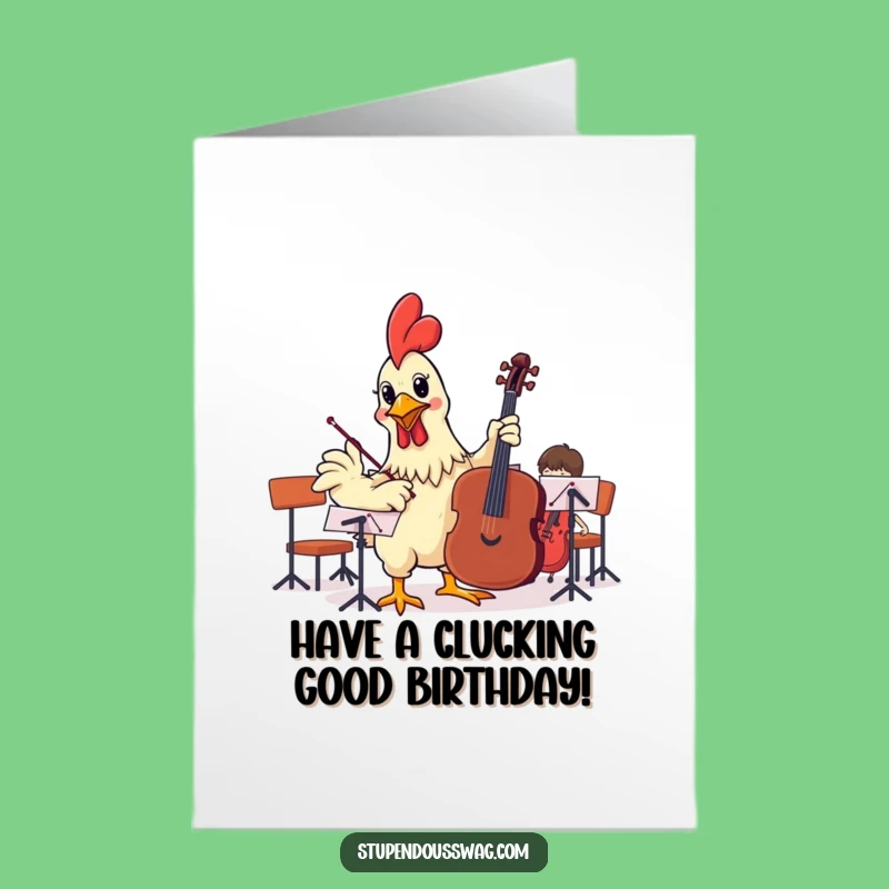 Free Printable Funny Rubber Chicken Birthday Card - Chaotic Orchestra Download