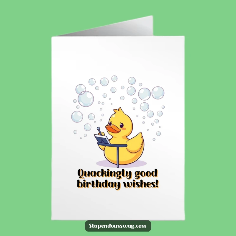 Funny Free Printable Birthday Card: Quacktastic Orchestra Conductor Duck, Downloadable Fun