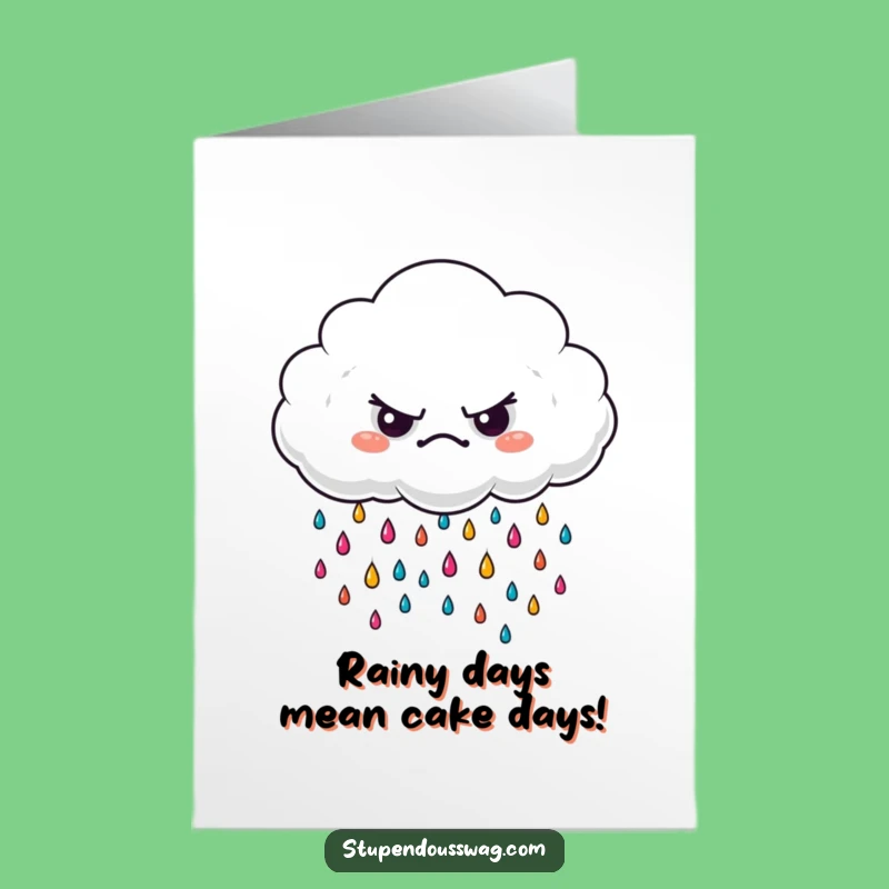 Free Printable Grumpy Cloud Birthday Card - Funny Downloadable Gift for Him or Her