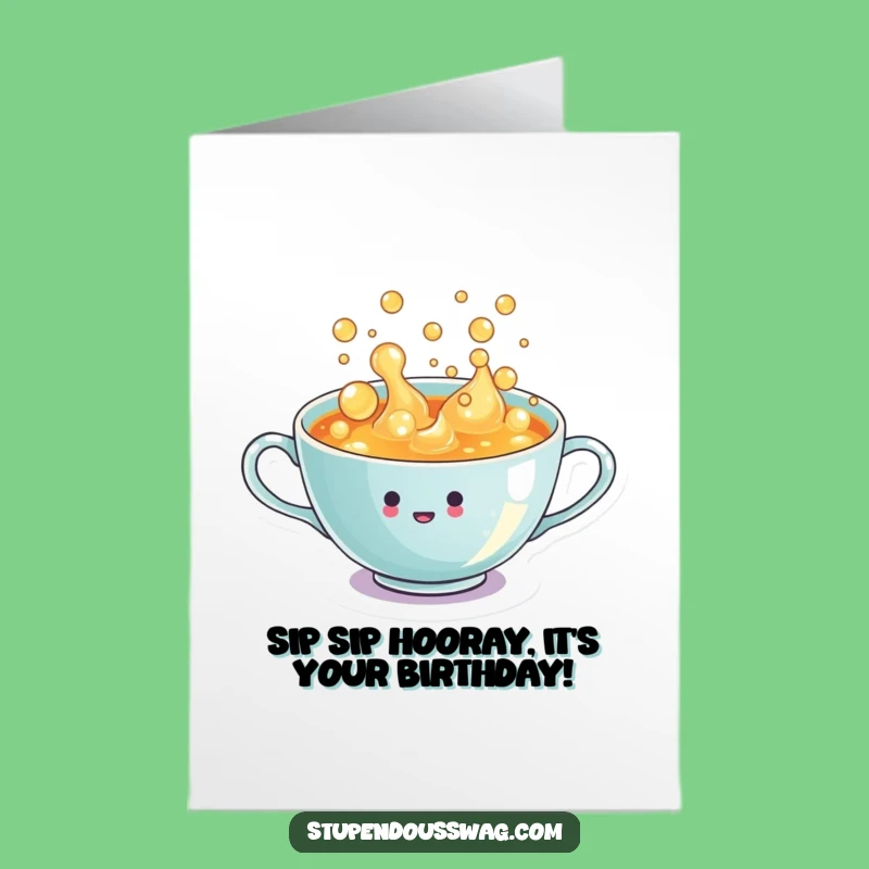 Free Printable Teacup Birthday Card: Overflowing Fun for a Joyful Day!