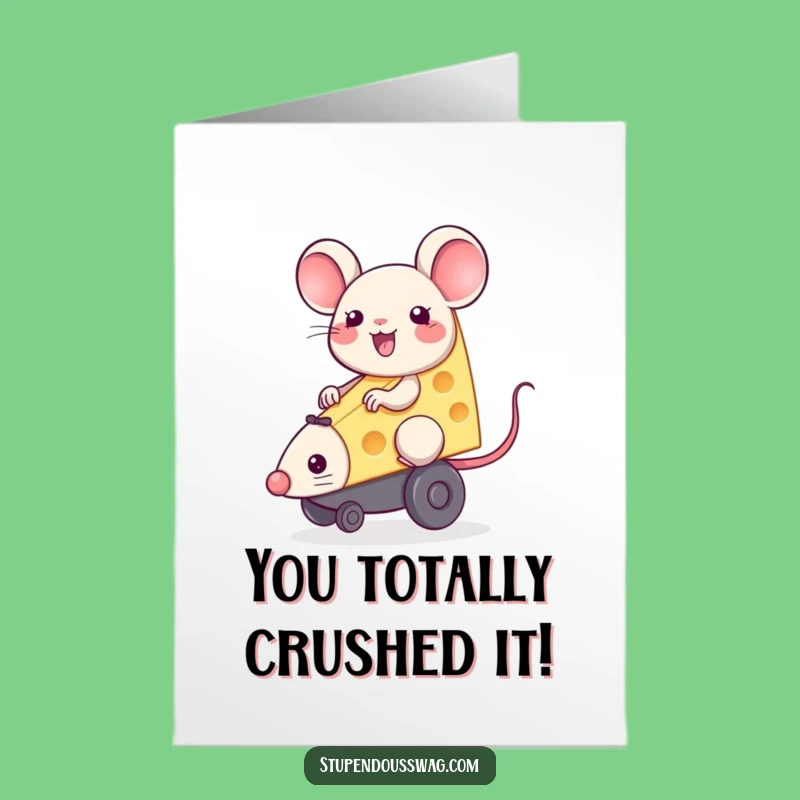Free Printable Congrats Card: Cheesy Victory Ride, Downloadable Joy