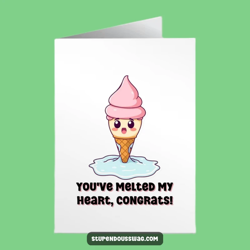 Free Printable Congrats Card: Melting Ice Cream, Hilarious Downloadable Celebration