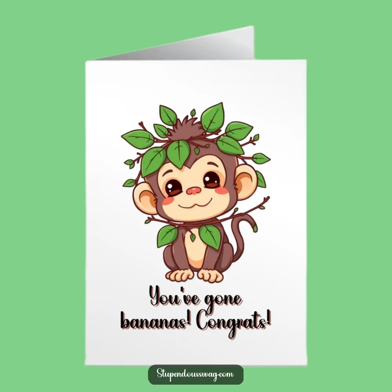 Free Printable Congrats Card: Monkey Disguise Success Downloadable