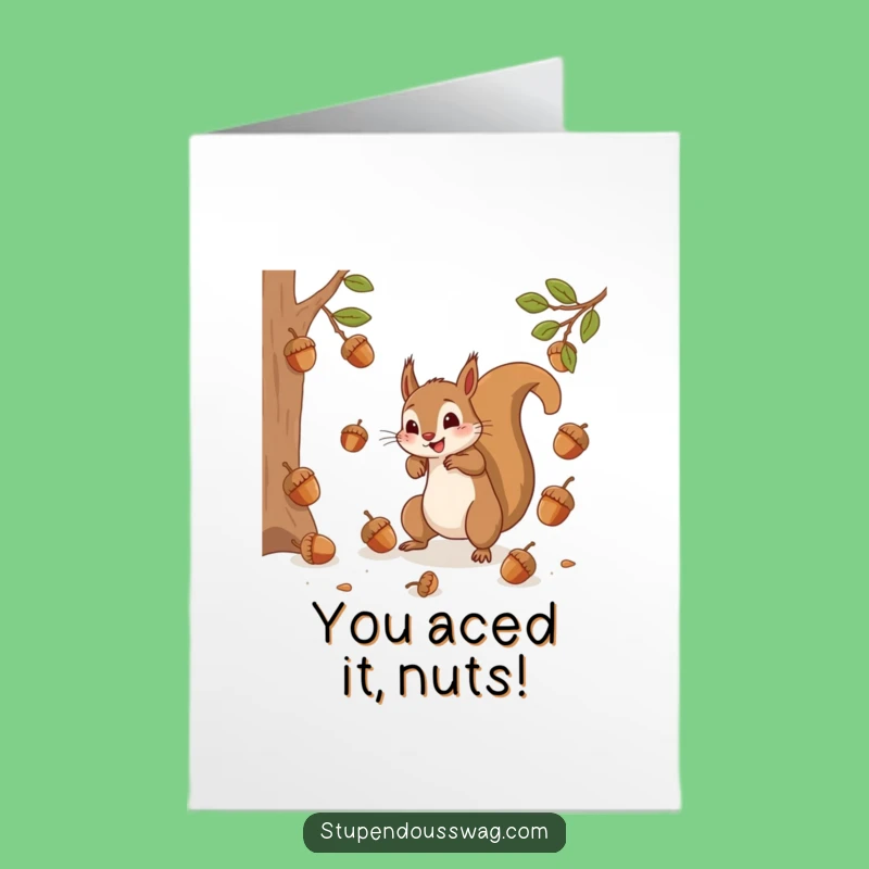 Free Printable Frantic Squirrel Congrats Card: Zany Downloadable for Busy Bees