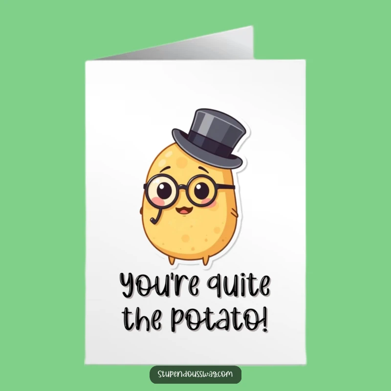 Free Printable Potato Congrats Card: Distinguished Spud Achieves, Downloadable Gift!