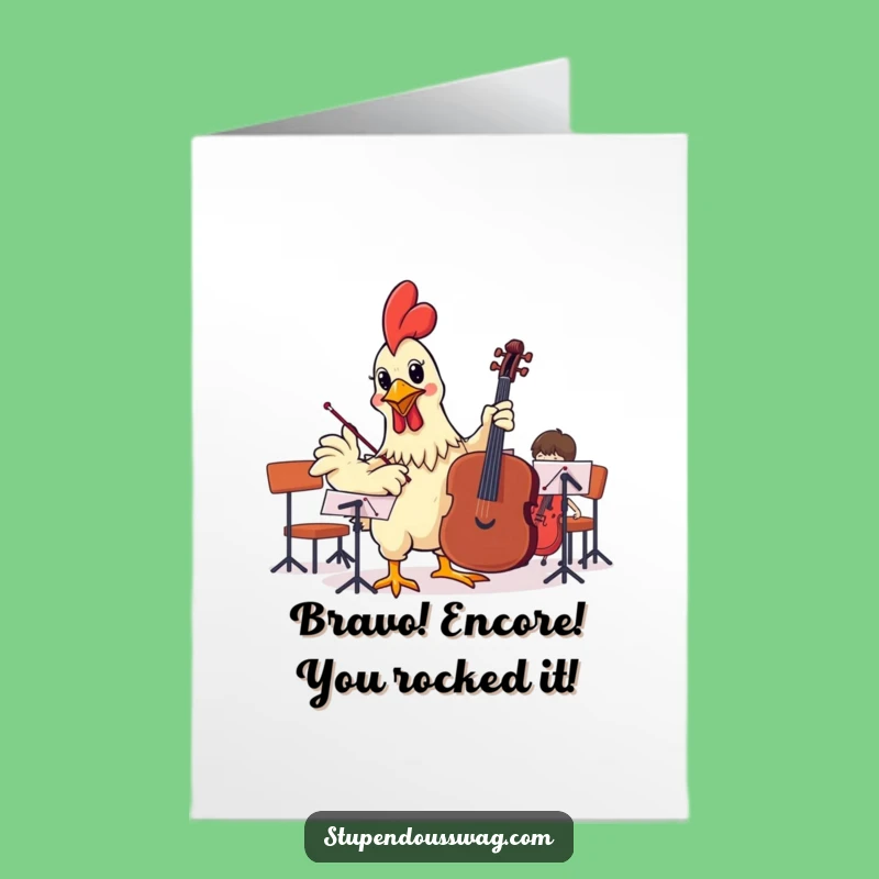 Free Printable Rubber Chicken Congrats Card - Chaotic Harmony Celebration