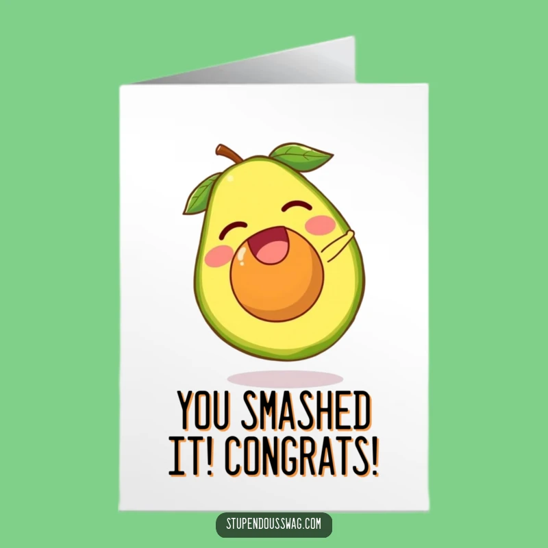 Free Printable Congrats Card: Escaping Avocado Pit, Humorous Downloadable Greeting