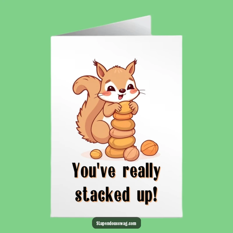 Free Printable Squirrel Congrats Card: Nutty Achievement, Downloadable Gift!