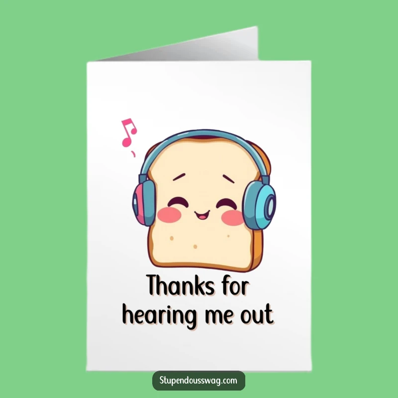 Free Printable Bread Thank You Card: Funny Downloadable Gift for Quiet Appreciation
