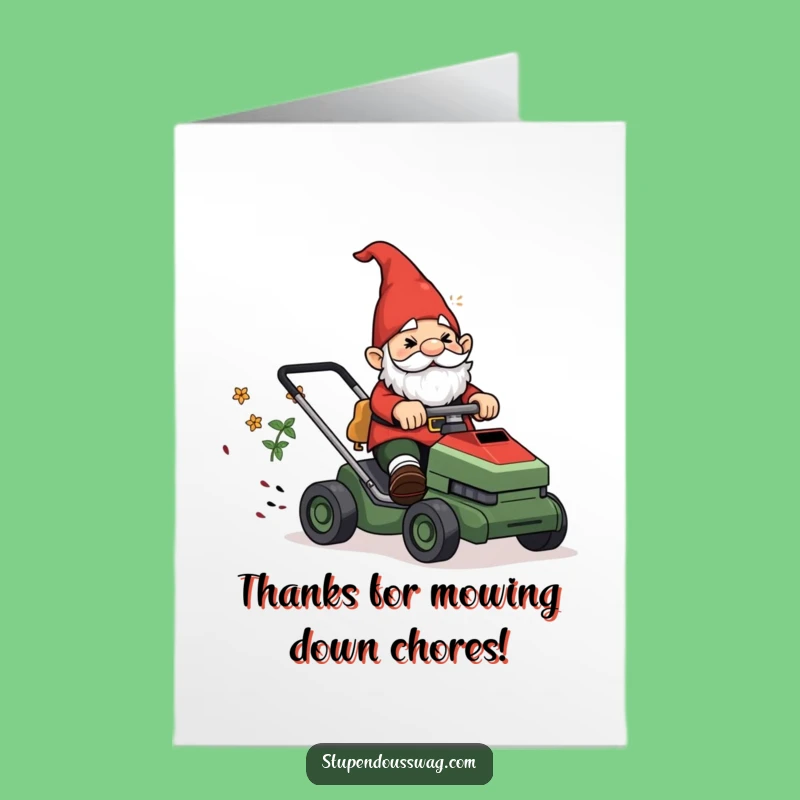 Free Printable Gnome Thank You Card: Thanks for the Wild Ride!