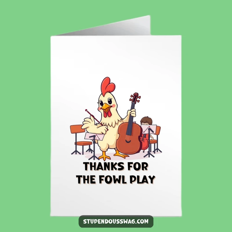 Free Printable Rubber Chicken Thank You Card - Comedic Crescendo Gratitude