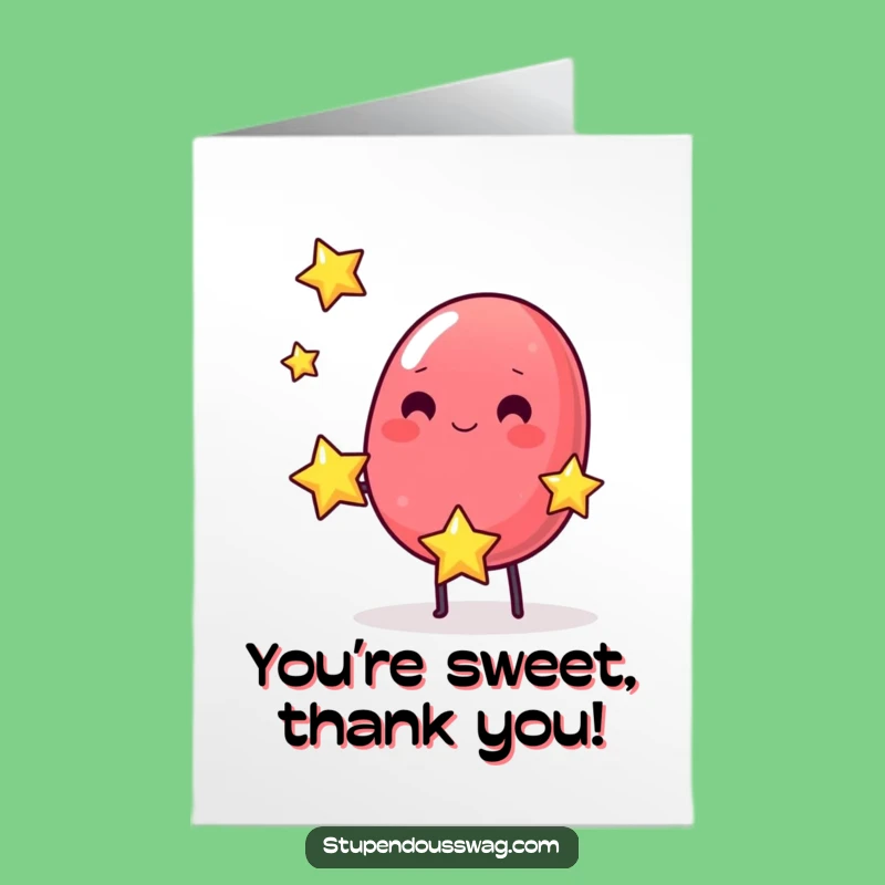 Free Printable Thank You Card: Jelly Bean Thanks for the Stars!