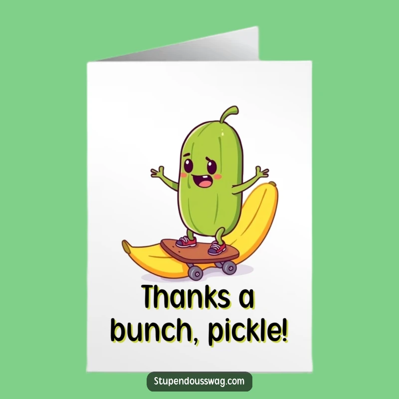 Free Printable Thank You Card: Pickle's Banana Peel Thanks!