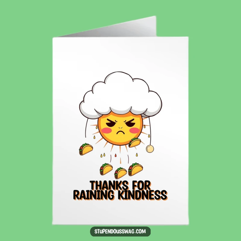 Free Printable Thank You Card: Taco Cloud Gratitude, Funny Downloadable Gift