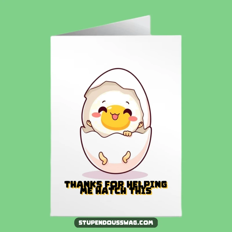 Funny Free Printable Thank You Card: Dancing Egg Humor, Downloadable Gift