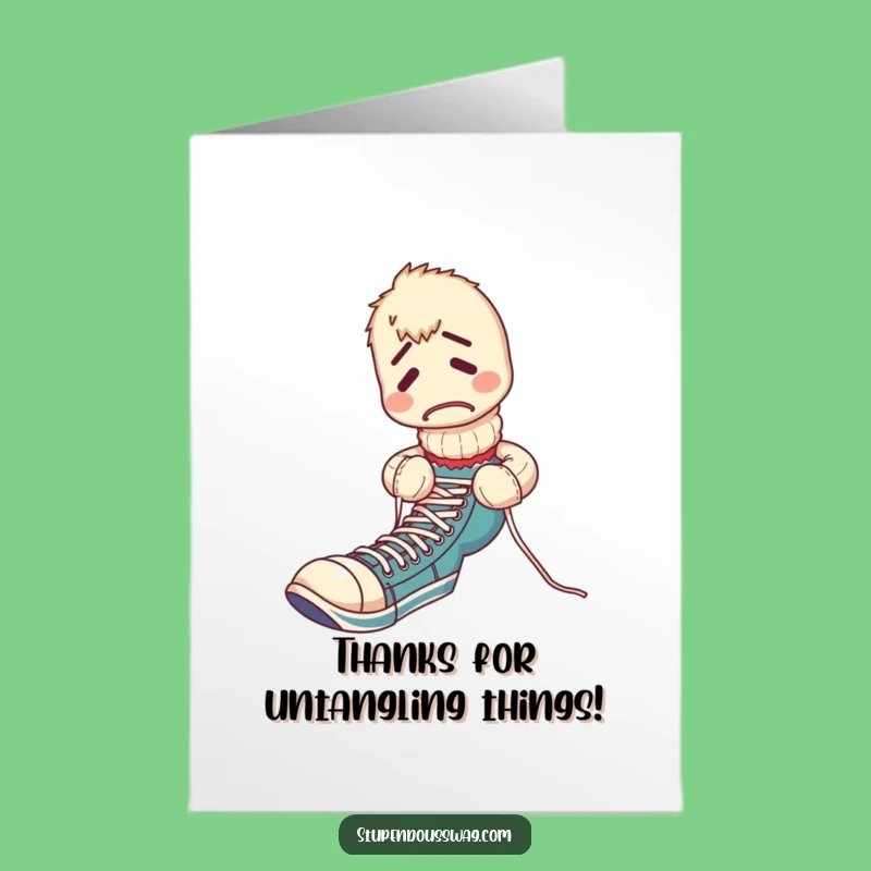 Free Printable Thank You Card: Confused Sock Puppet - Humorous Downloadable Gift