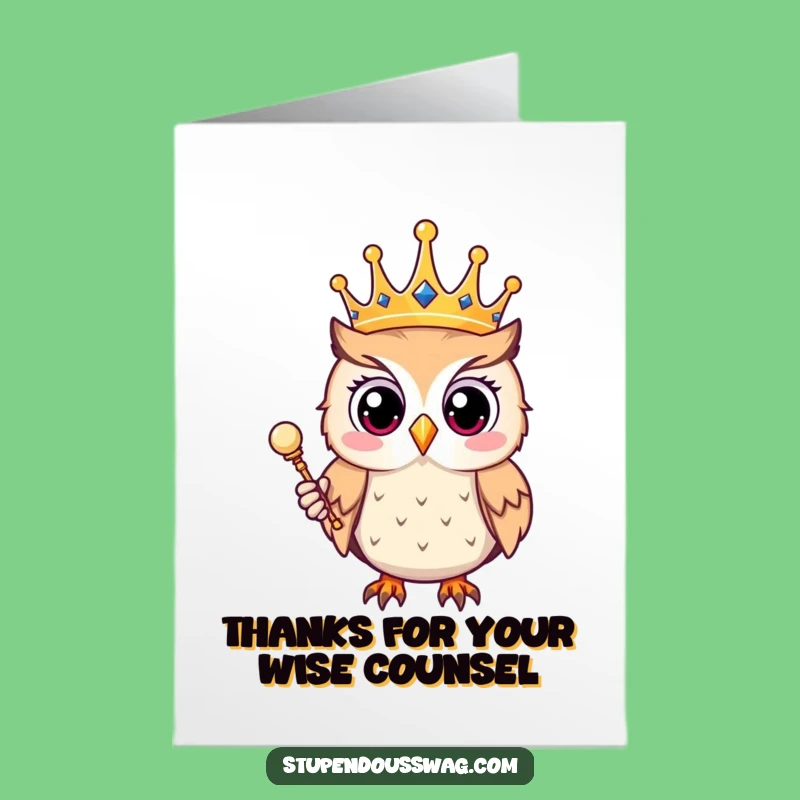 Free Printable Owl Thank You Card - Regal Gratitude Surprise Download