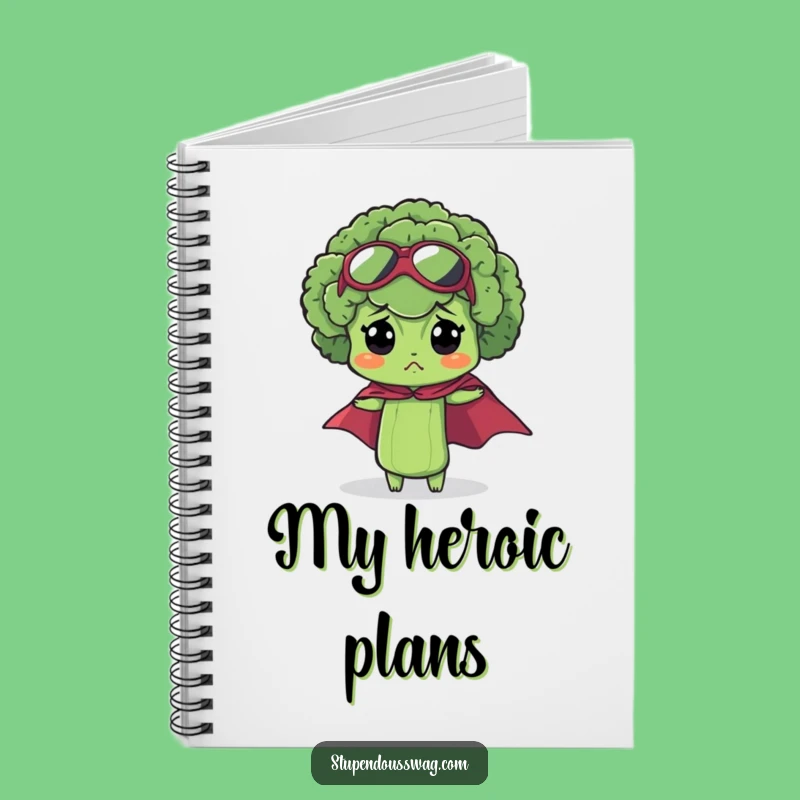 Funny Bewildered Broccoli Notebook: Jot Down Ideas with Heroic Wonder