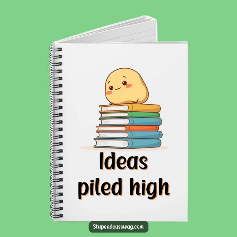 Funny Determined Potato Climbing Books Notebook: Jot Down Ideas with Humorous Inspiration