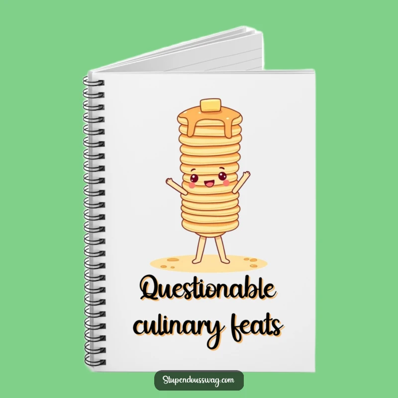 Funny Pancake Handstand Notebook: Jot Down Ideas with Breakfast Fun