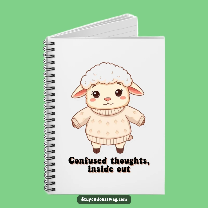 Funny Sheep Inside Out Sweater Notebook - Humorous Journal for Sheep Lovers