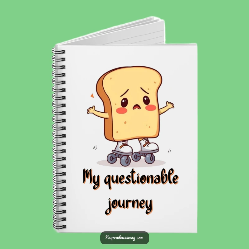 Funny Bread Roller Skates Notebook: Confused Carb Journal