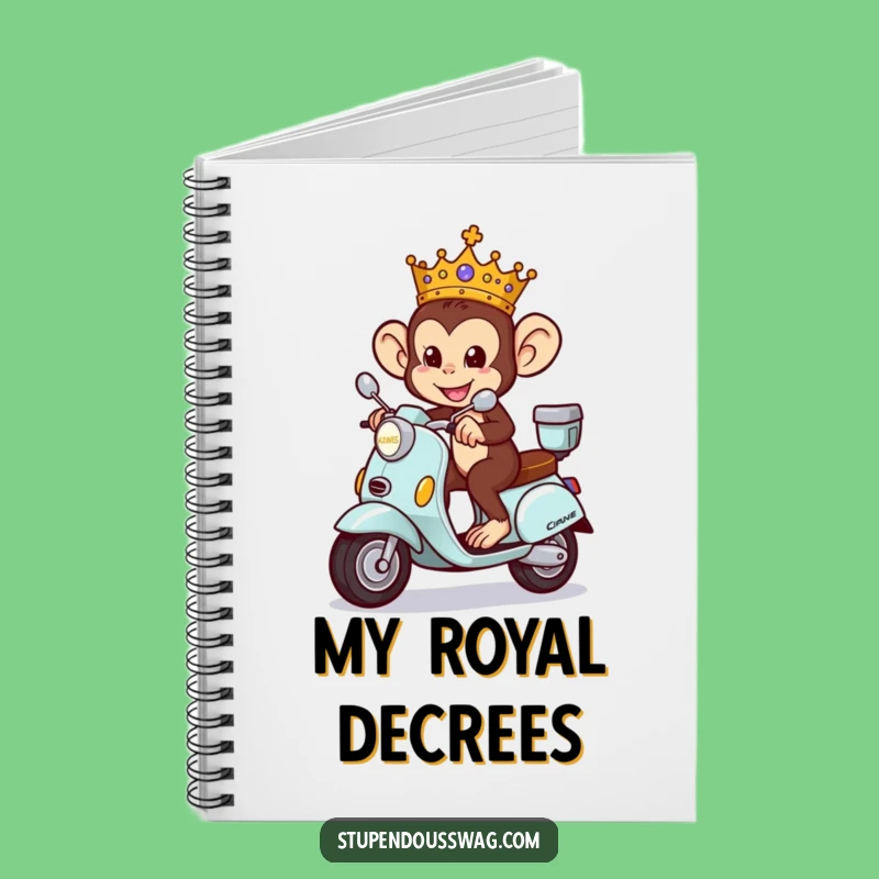 Funny Monkey King Notebook: Royal Ideas, Perfect Gift!