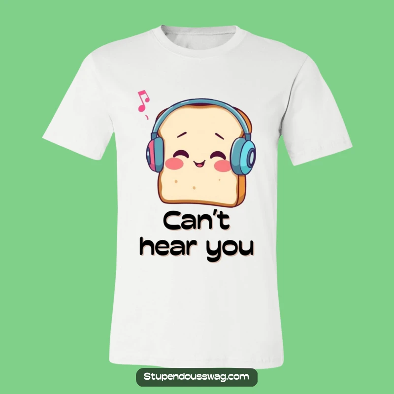 Funny Bread Earmuffs T-Shirt: Muffled Beats - Hilarious Music Lover Gift