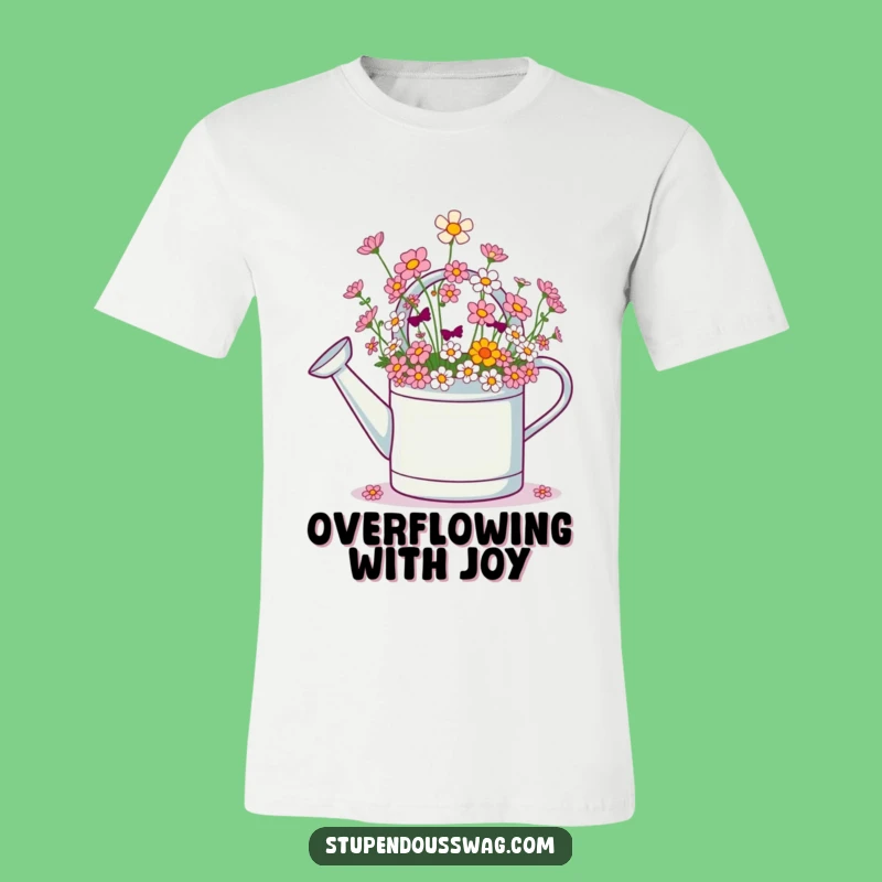 Funny Giggling Watering Can T-Shirt: Wear Your Garden of Smiles