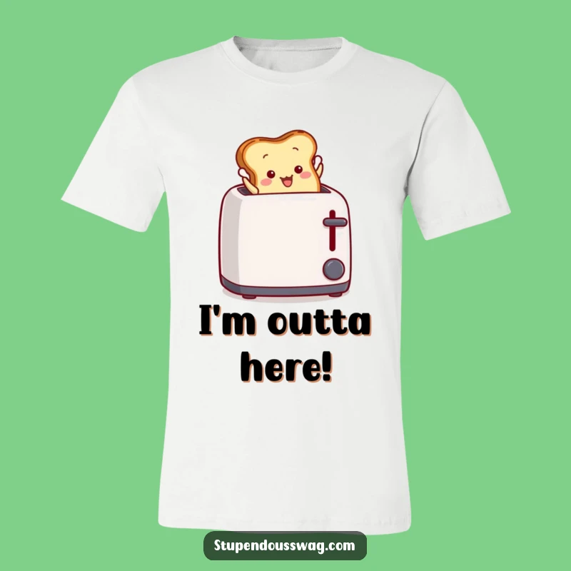 Funny Toast Leap T-Shirt: Dramatic Breakfast Jump Captured, Hilarious Apparel Gift