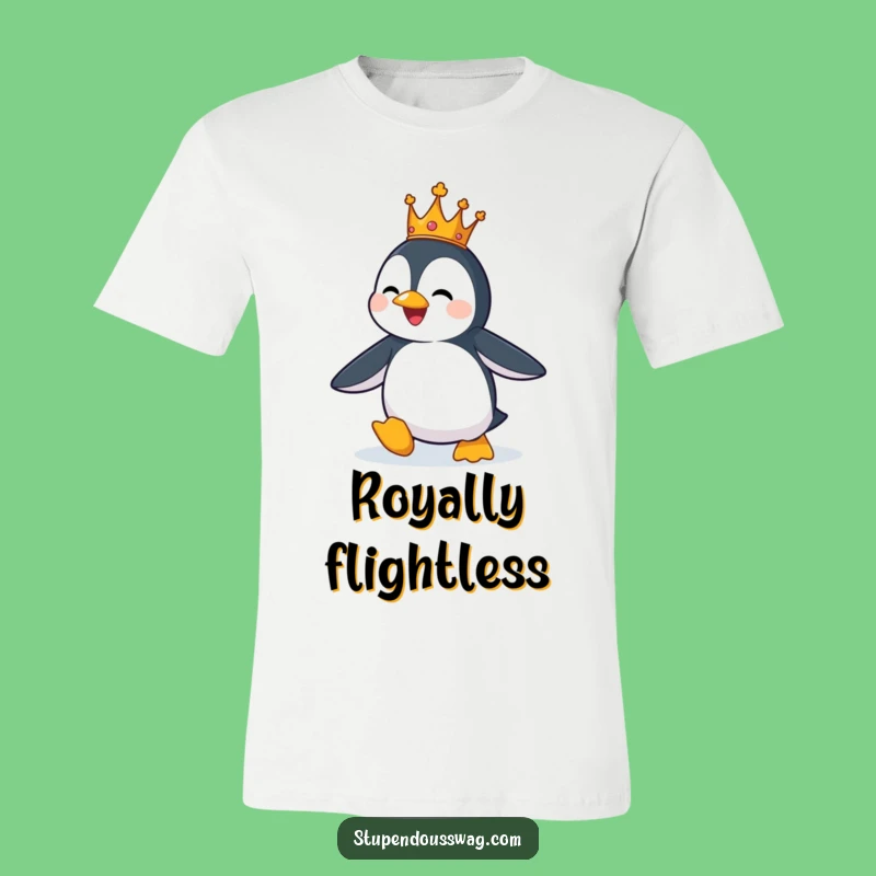 Funny Penguin Pilot T-Shirt: Royal Flight Fail - Humorous Gift