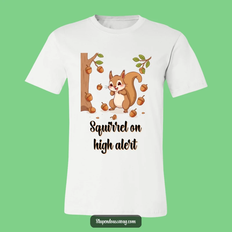 Hilarious Squirrel Acorn Frenzy T-Shirt A Funny Gift for Nature Enthusiasts