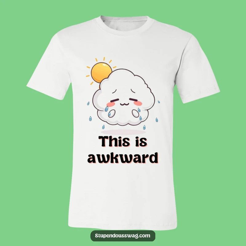 Funny Nervous Cloud T-Shirt: Wear Your Sunny Day Anxiety with Humor