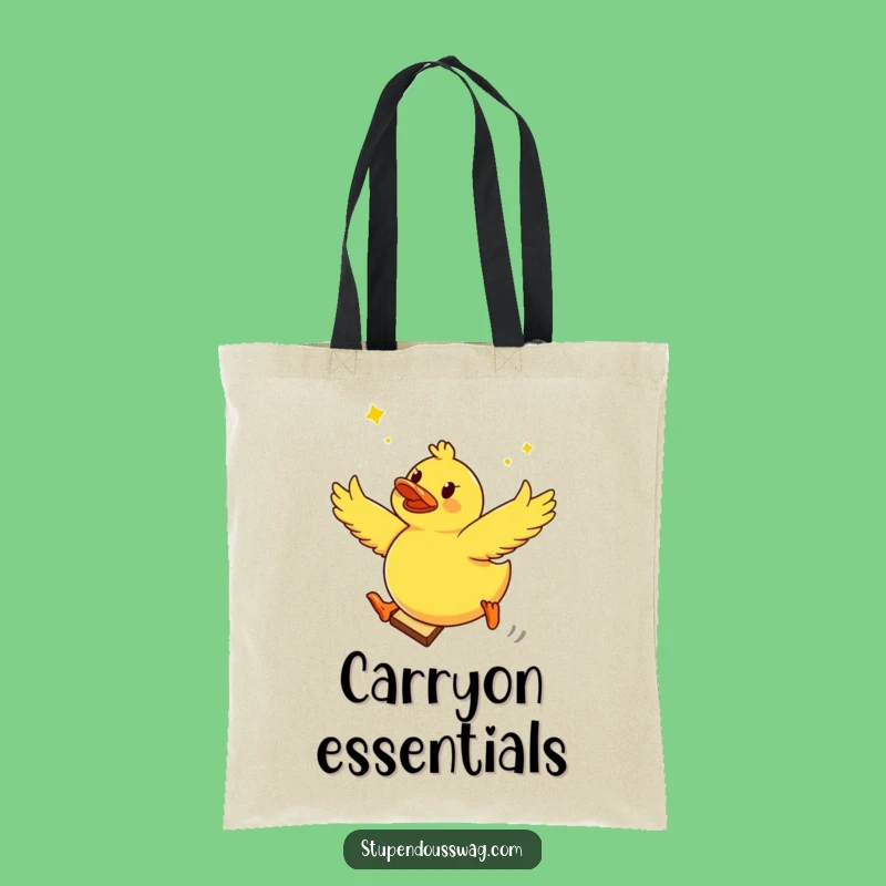 Funny Ducky Toast Adventure Tote: Carry Your Essentials with a Smile!
