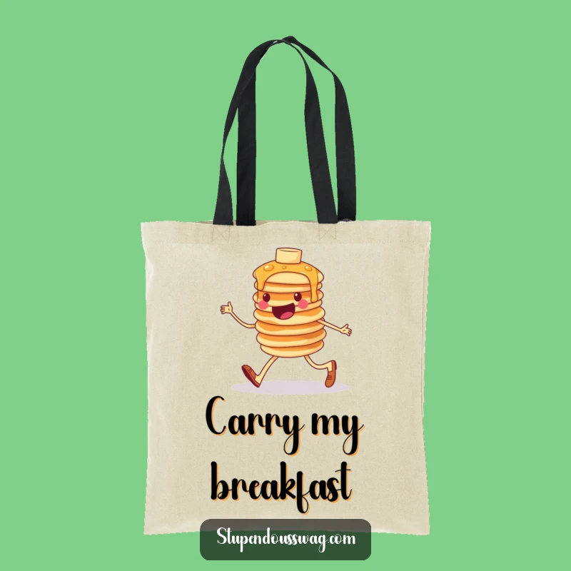 Funny Pancake March Tote Bag: Carry Your Breakfast Fun