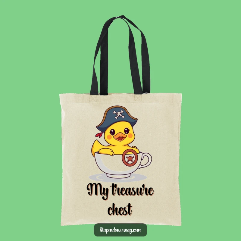 Funny Pirate Duck Tote Bag: Carry Your Adventure & Humor