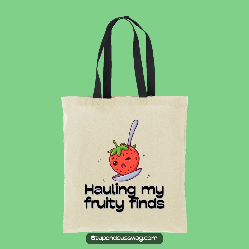 Funny Spinning Strawberry Tote Bag: Carry Your Chaos, Perfect Funny Gift