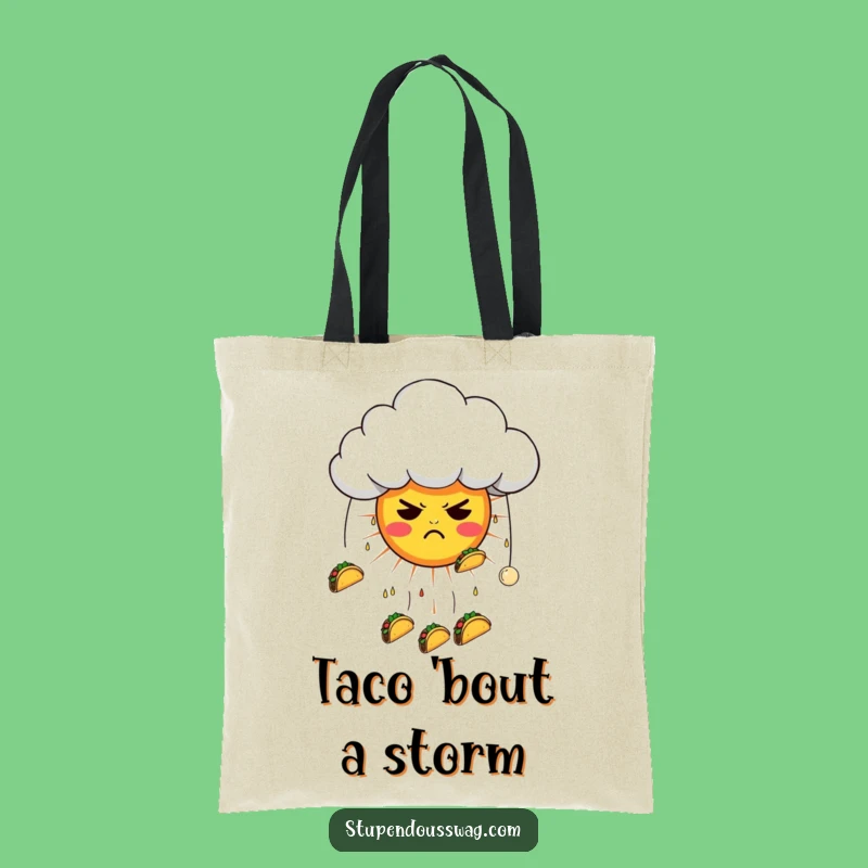 Funny Taco Cloud Tote Bag: Carry Your Humor & Tacos in Style